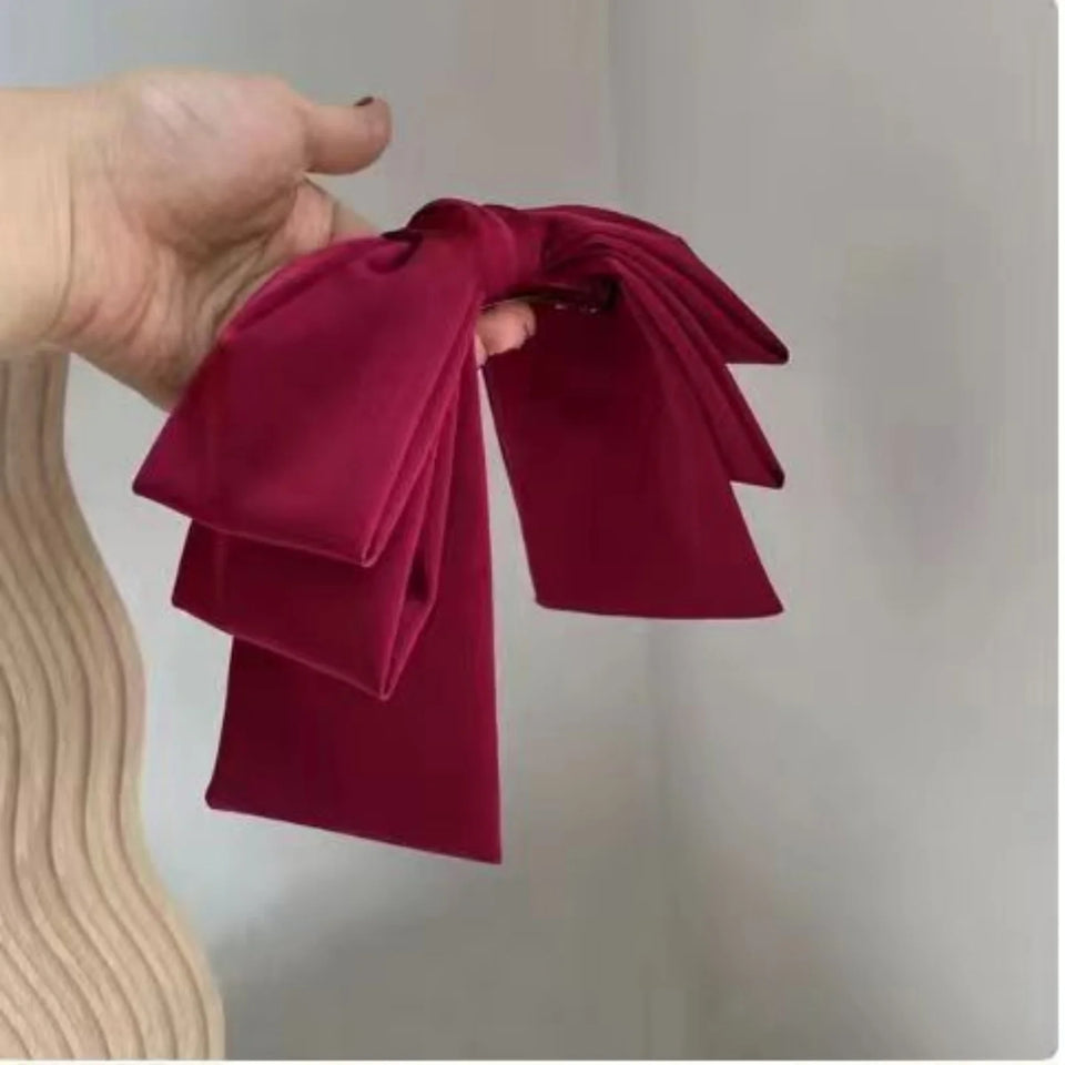 Stor hårrosett i satin