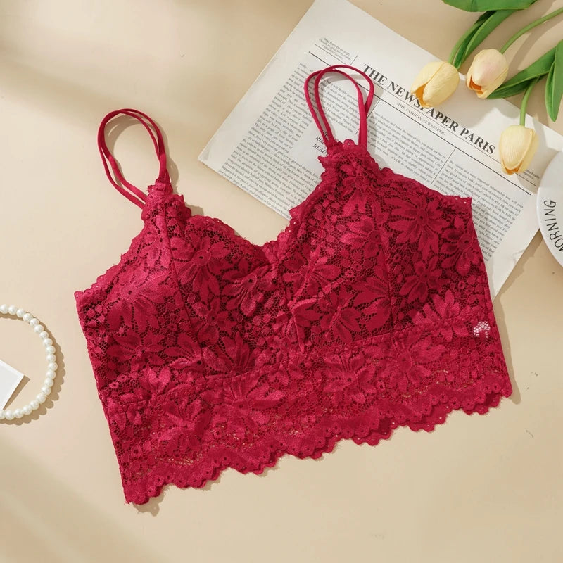 Bralette i spets med avtagbara inlägg