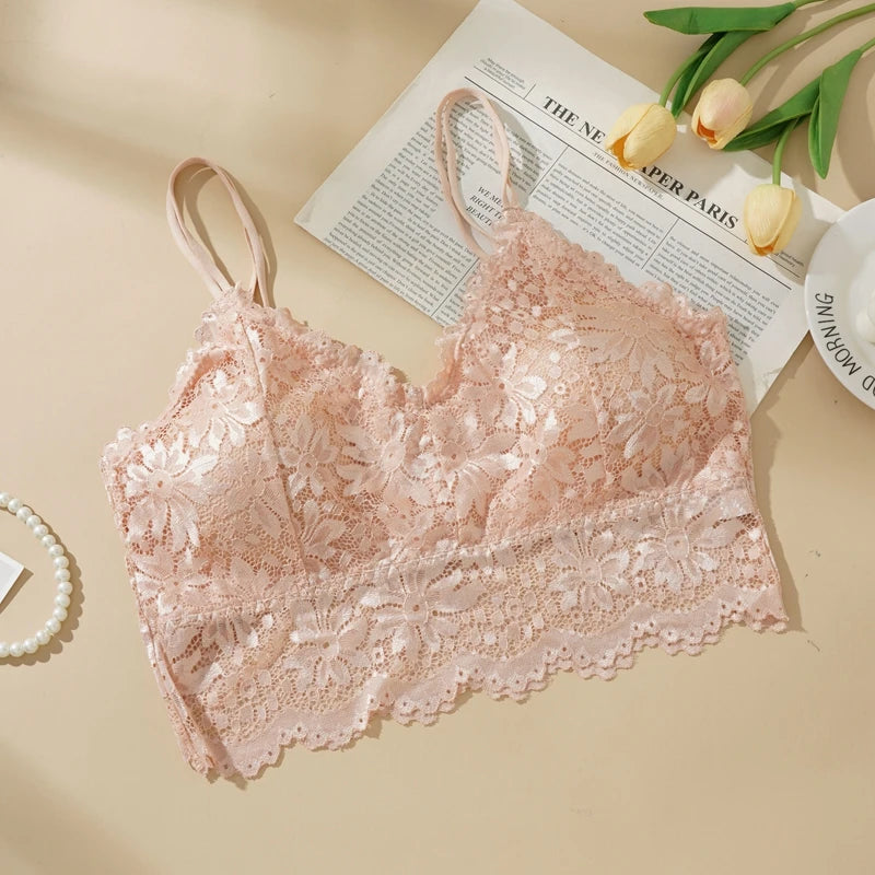 Bralette i spets med avtagbara inlägg