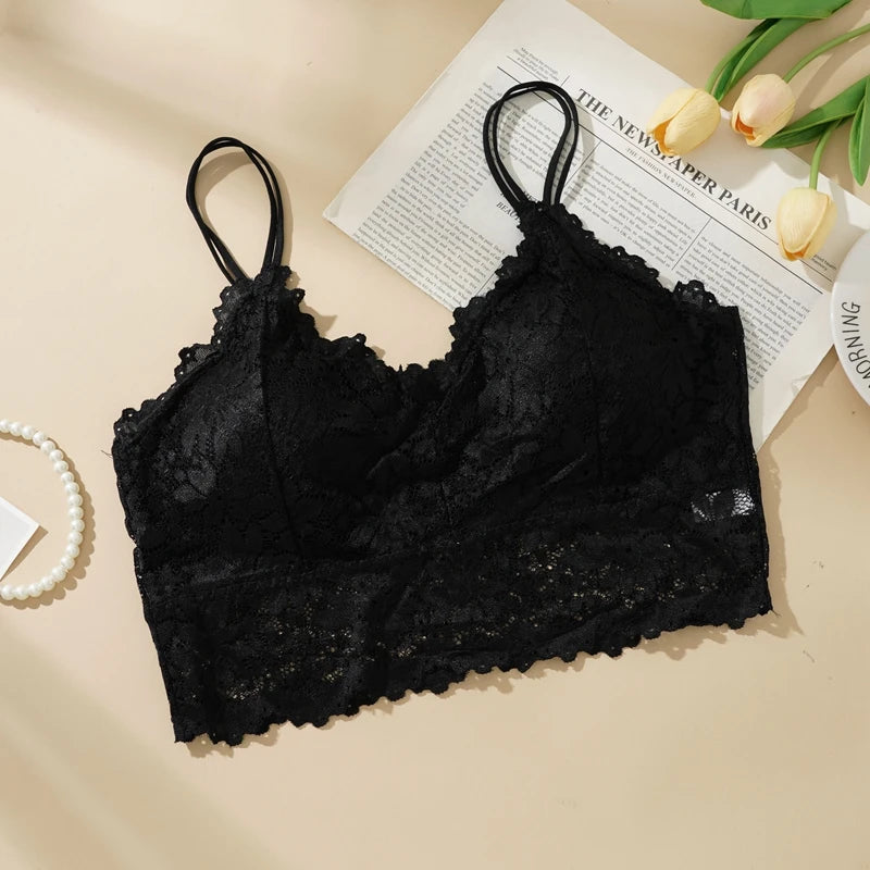 Bralette i spets med avtagbara inlägg