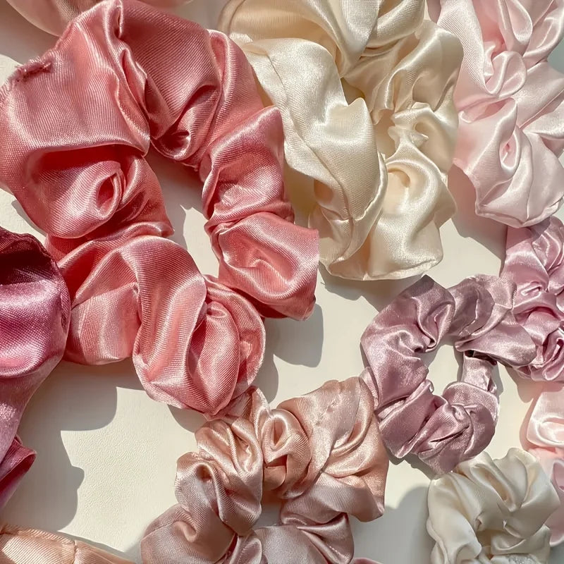 Scrunchies i satin, 16-pack