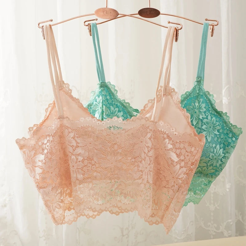 Bralette i spets med avtagbara inlägg