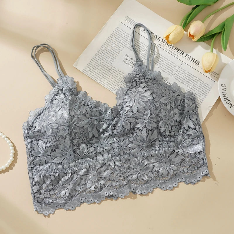 Bralette i spets med avtagbara inlägg