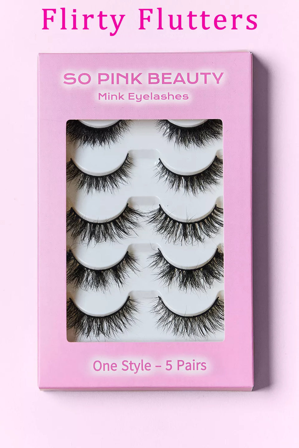 SO PINK BEAUTY Mink Eyelashes – 5 Pairs
