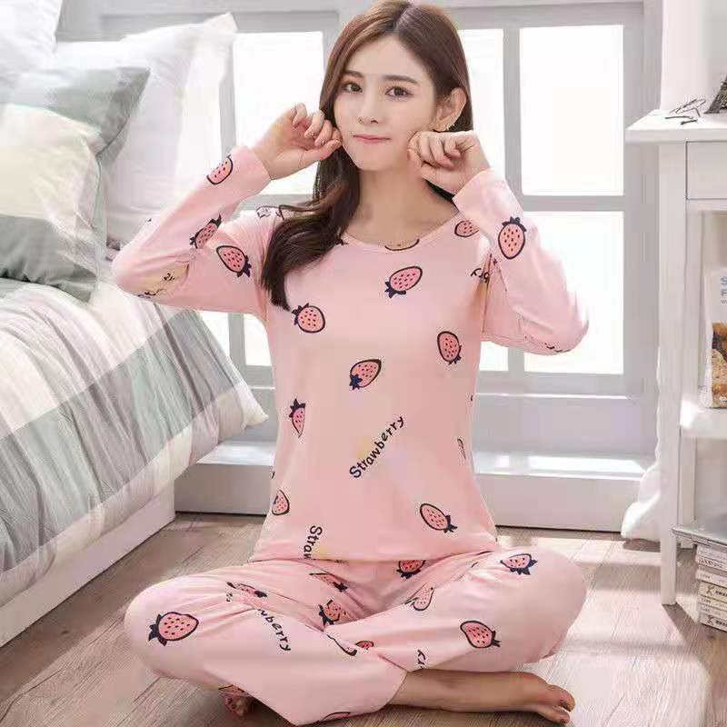 Pyjamasset med tecknat tryck – 2 delar