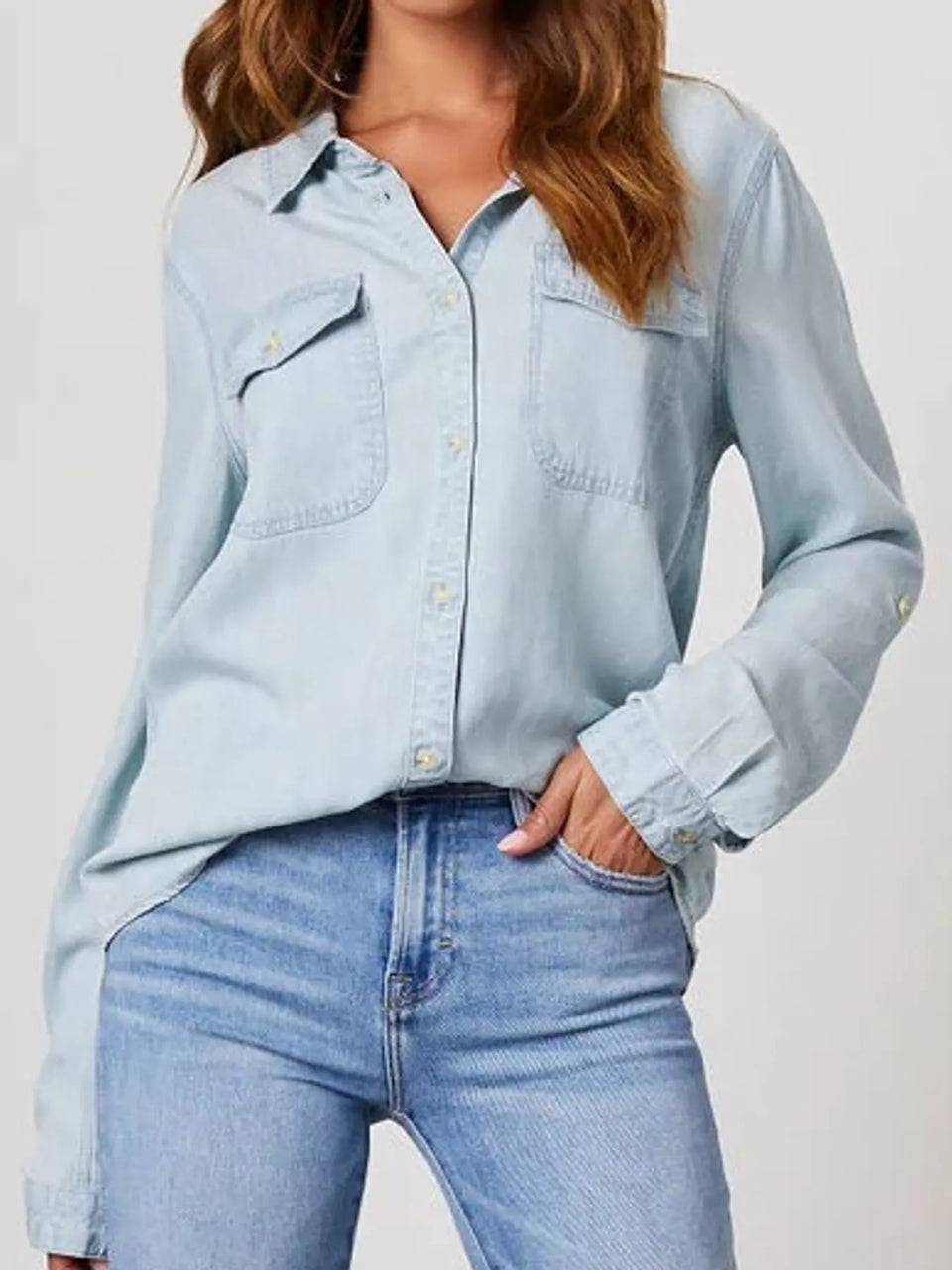 Classic Button-Down Denim Shirt