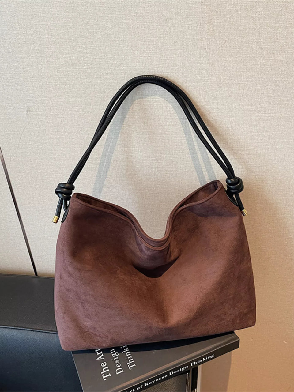 Suede Slouchy Shoulder Bag
