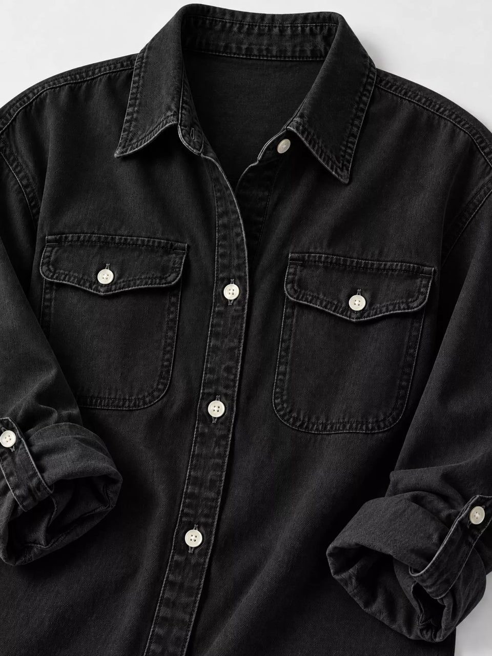 Classic Button-Down Denim Shirt