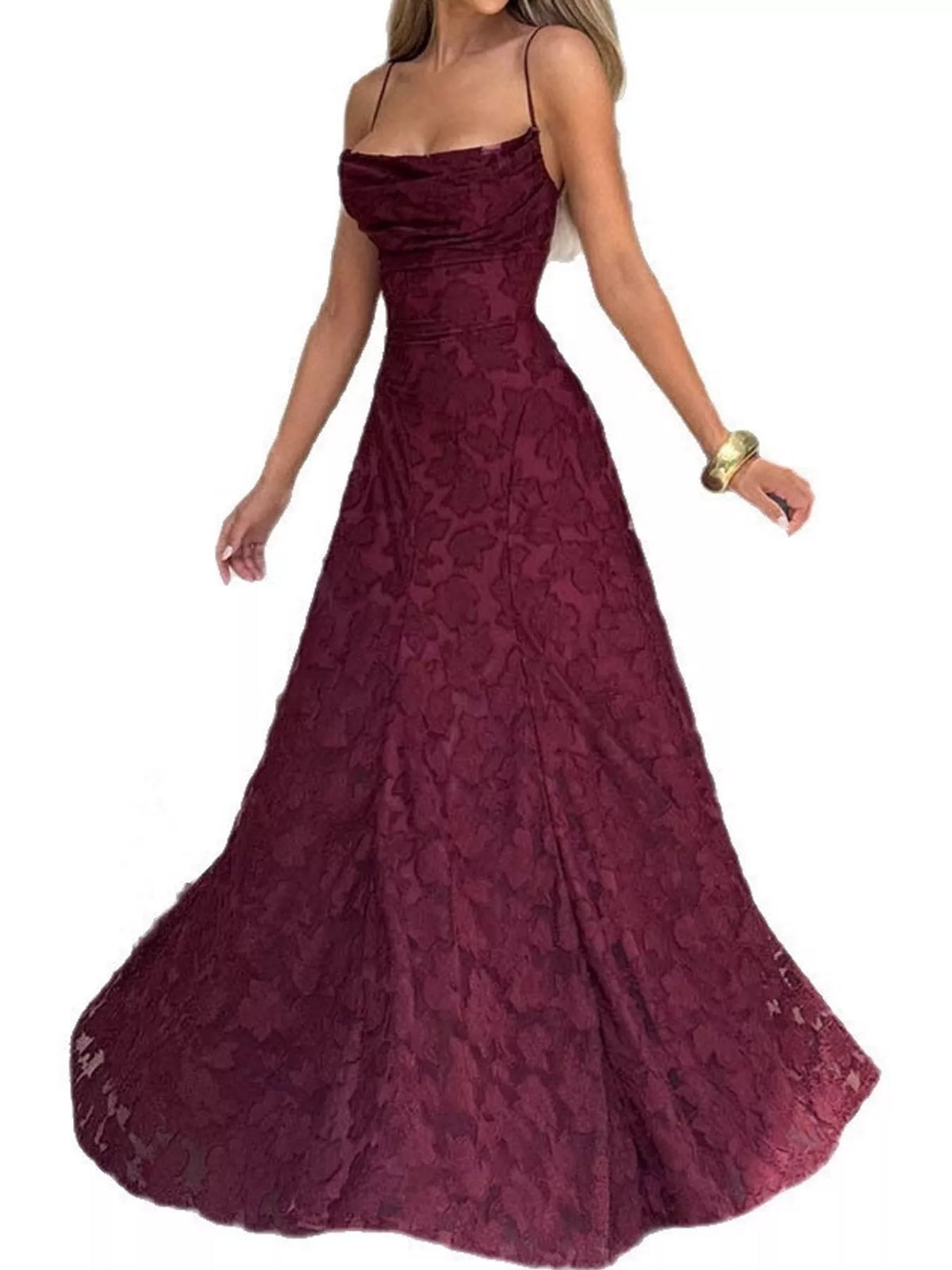 Backless Lace Maxi Dress