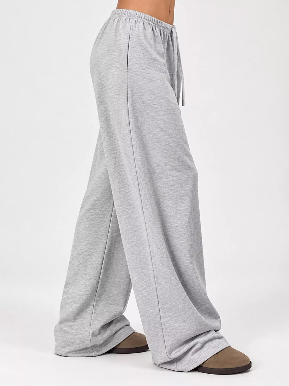 Wide-Leg Drawstring Pants