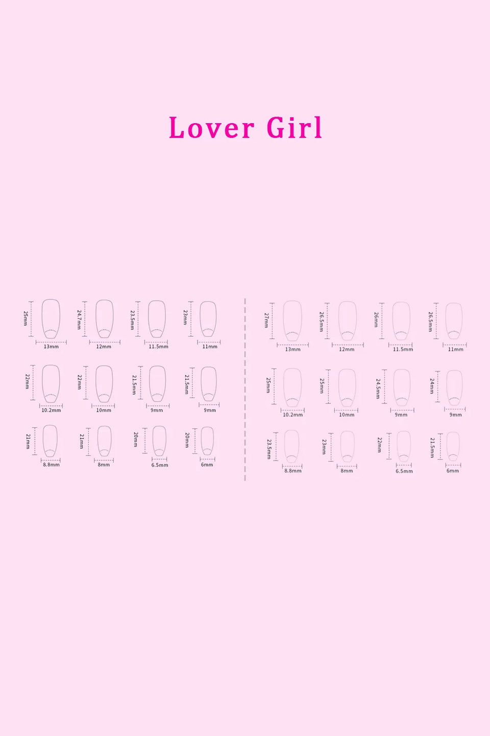 SO PINK BEAUTY Press-On Nails 2-Pack – Marbled Magic, Lover Girl, Dreamy, Heartbreaker
