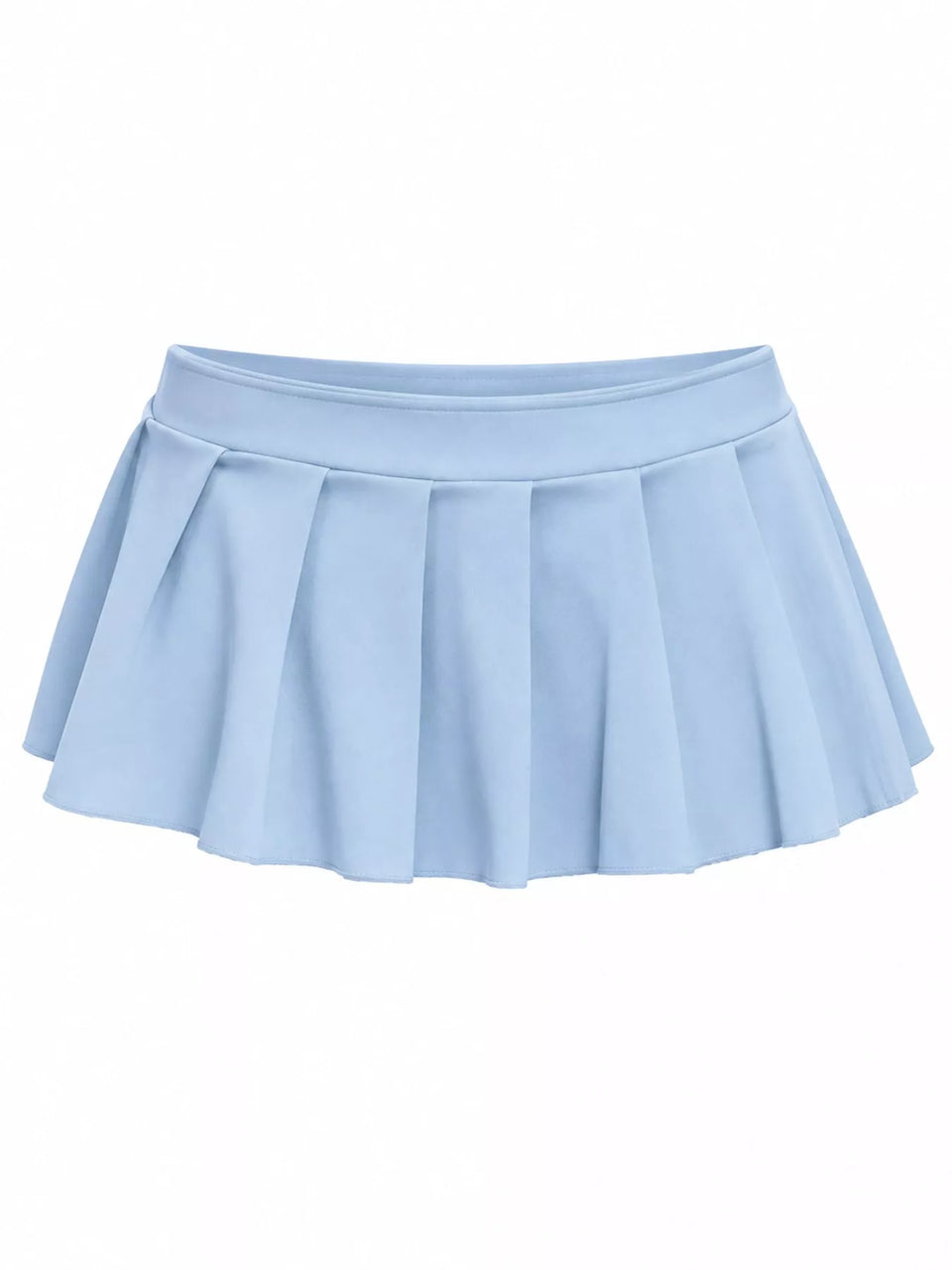Low Waist Pleated Micro Mini Skirt