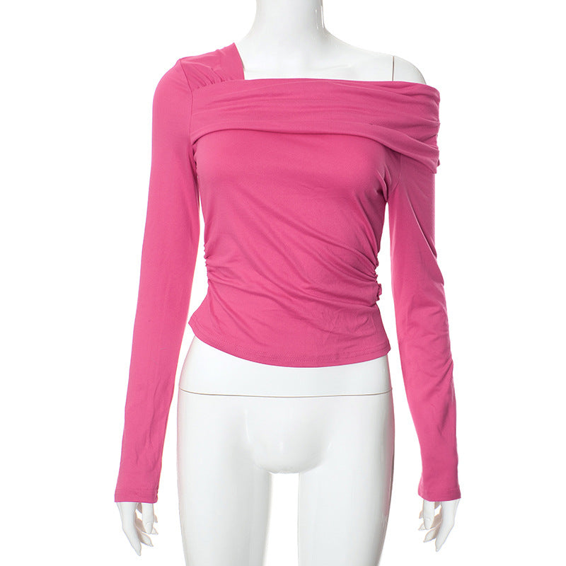 Off shoulder-topp med långa ärmar