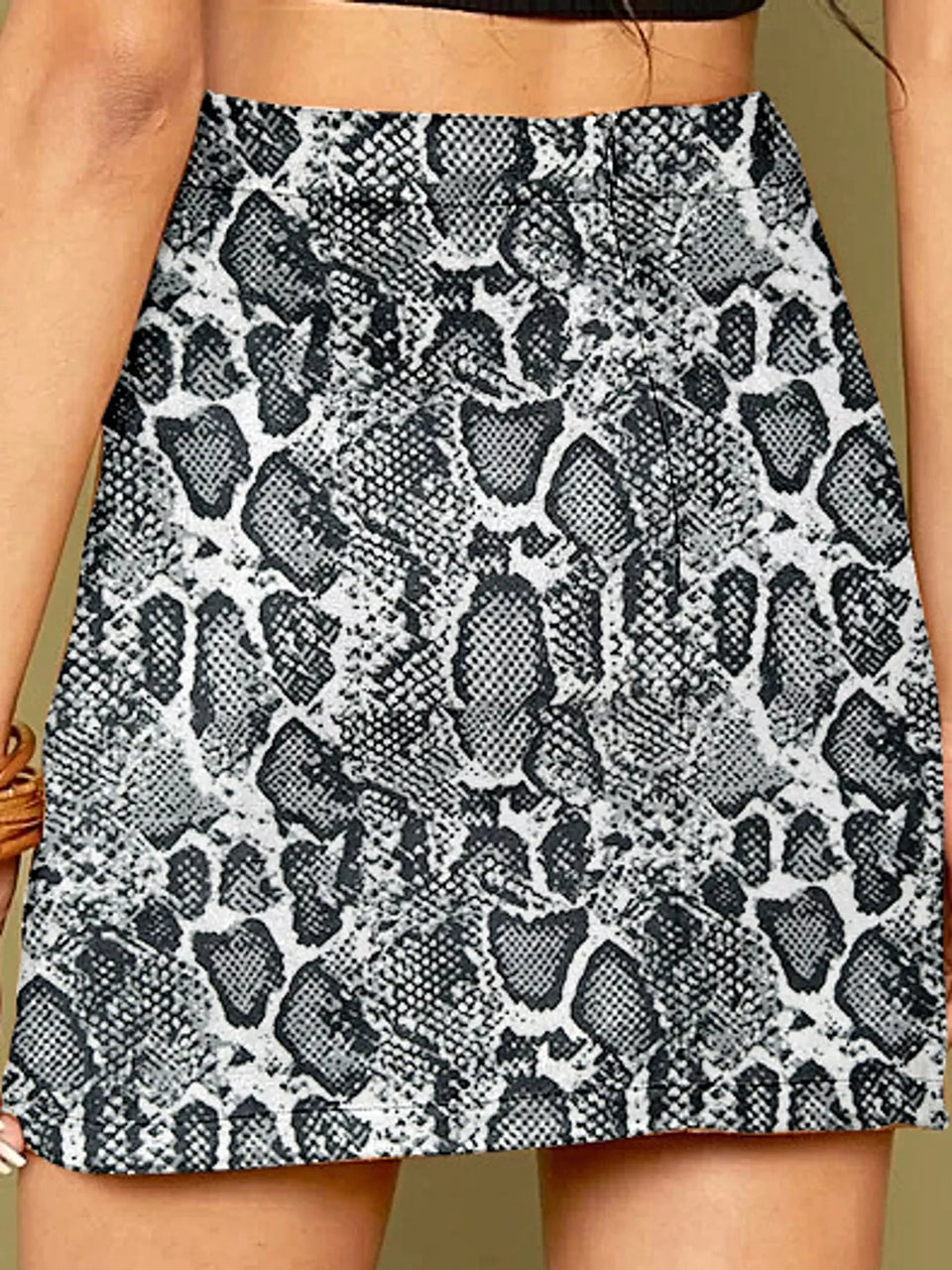 High-Waisted Slit Skirt