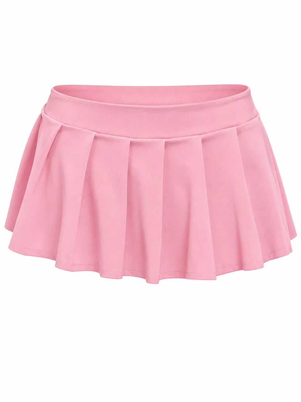 Low Waist Pleated Micro Mini Skirt