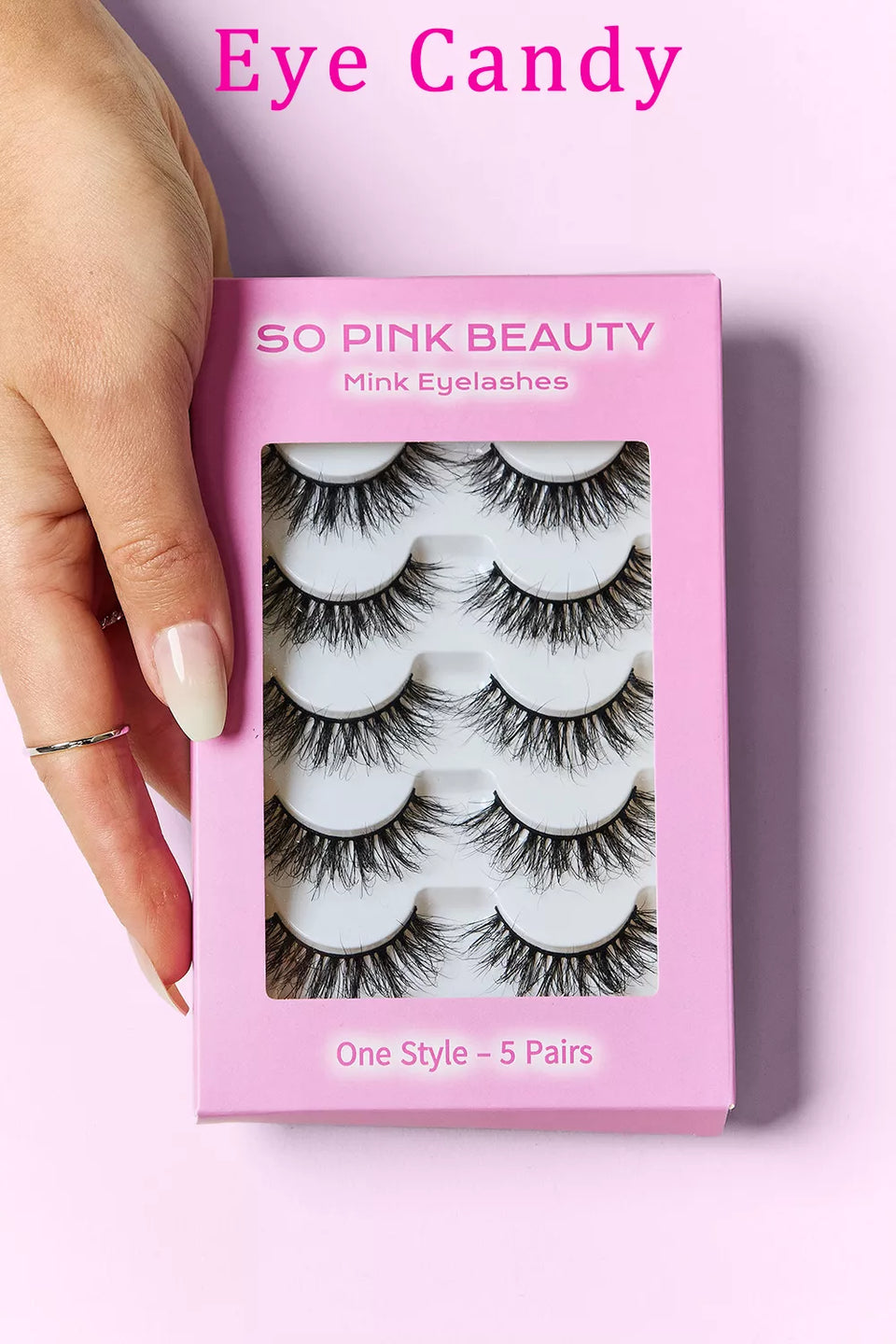 SO PINK BEAUTY Mink Eyelashes – 5 Pairs