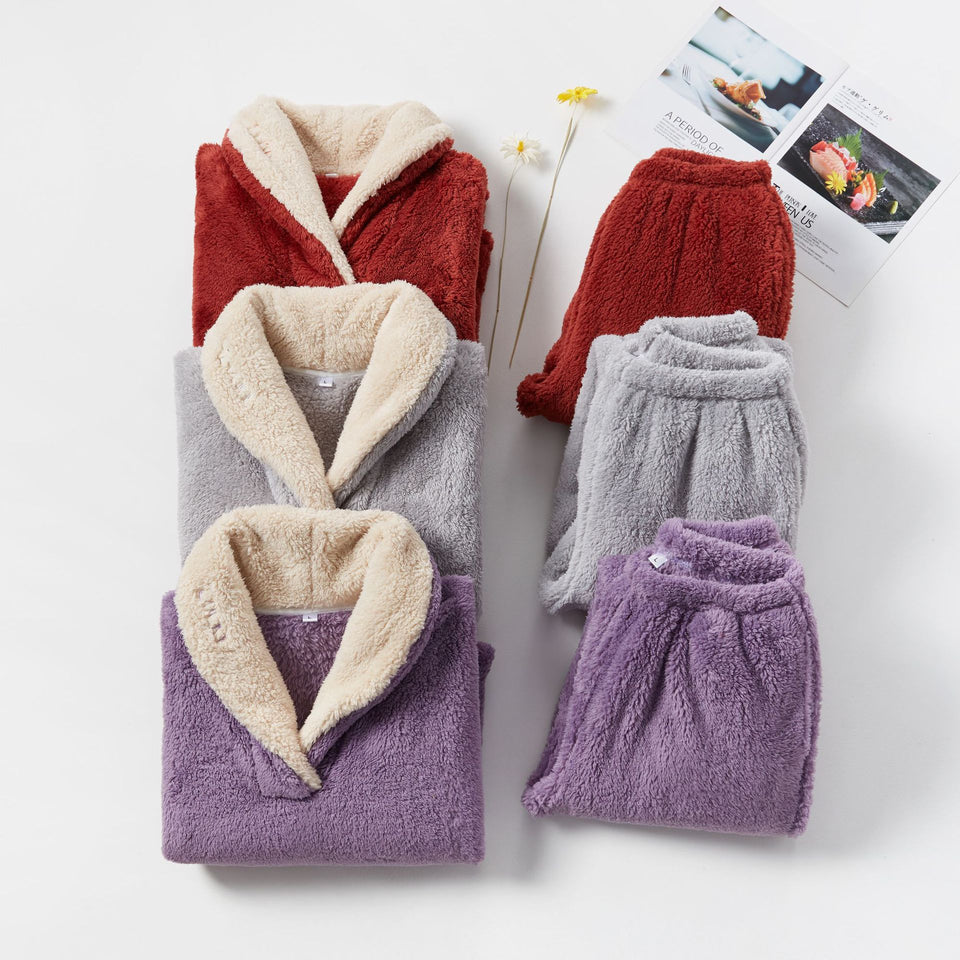 Mysigt pyjamasset i fleece – varmt vinterset