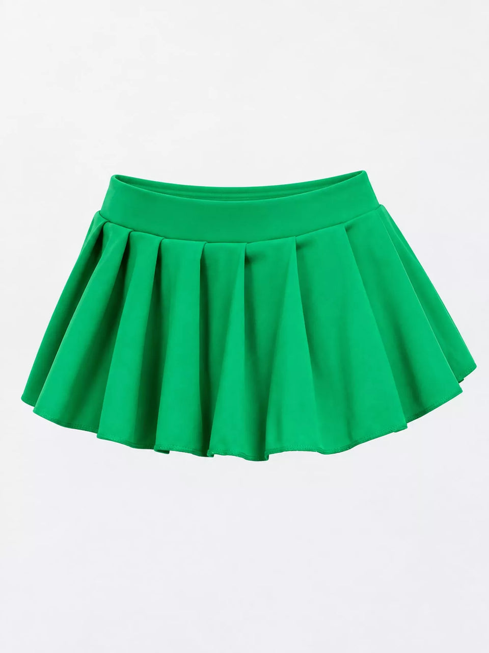 Low Waist Pleated Micro Mini Skirt
