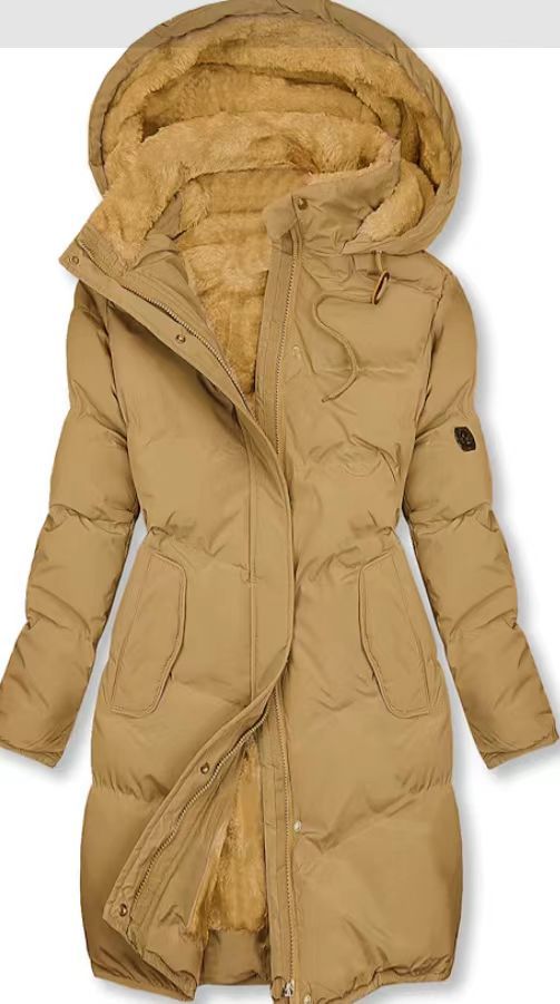 Fodrad parkas med huva