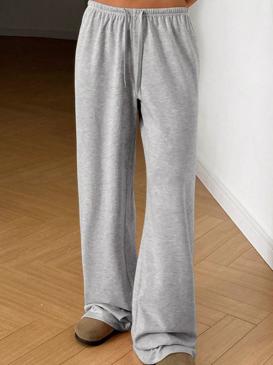Wide-Leg Drawstring Pants