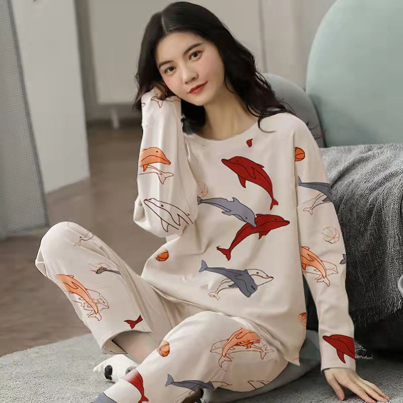 Pyjamasset med tecknat tryck – 2 delar