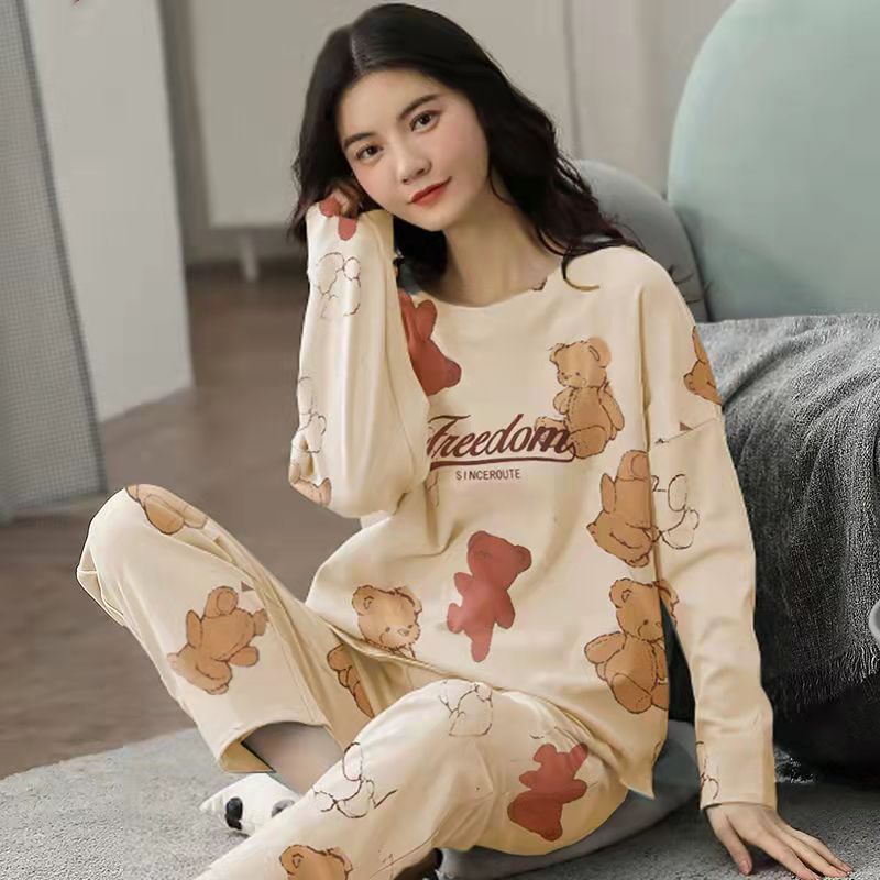 Pyjamasset med tecknat tryck – 2 delar