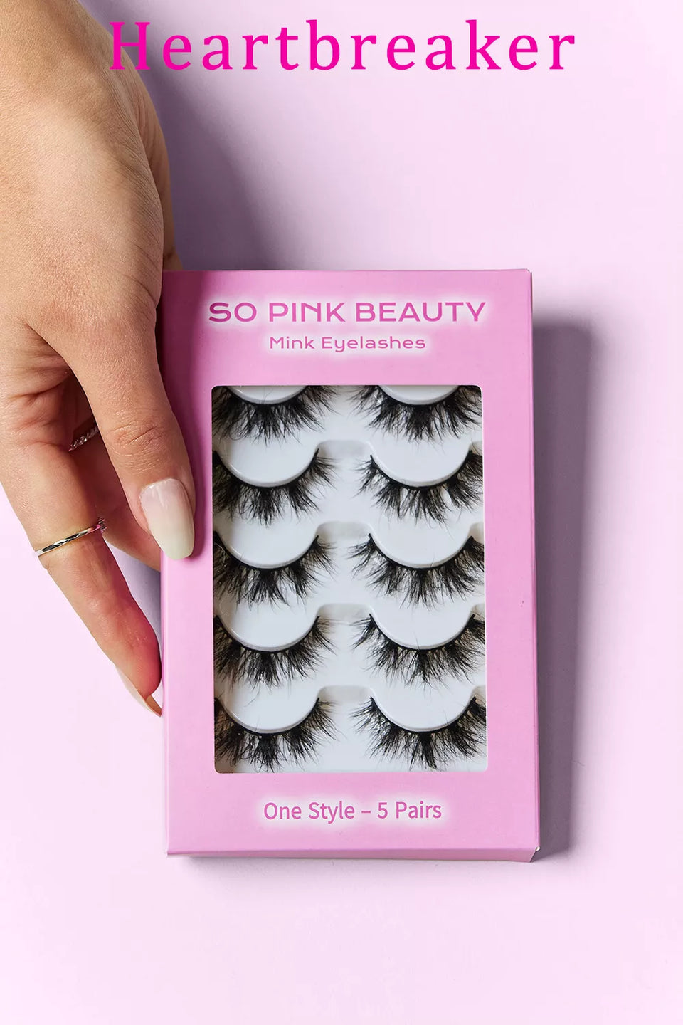 SO PINK BEAUTY Mink Eyelashes – 5 Pairs