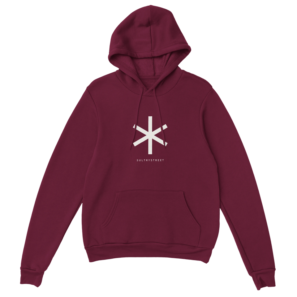 SultryStreet Asterisk Hoodie – vinröd