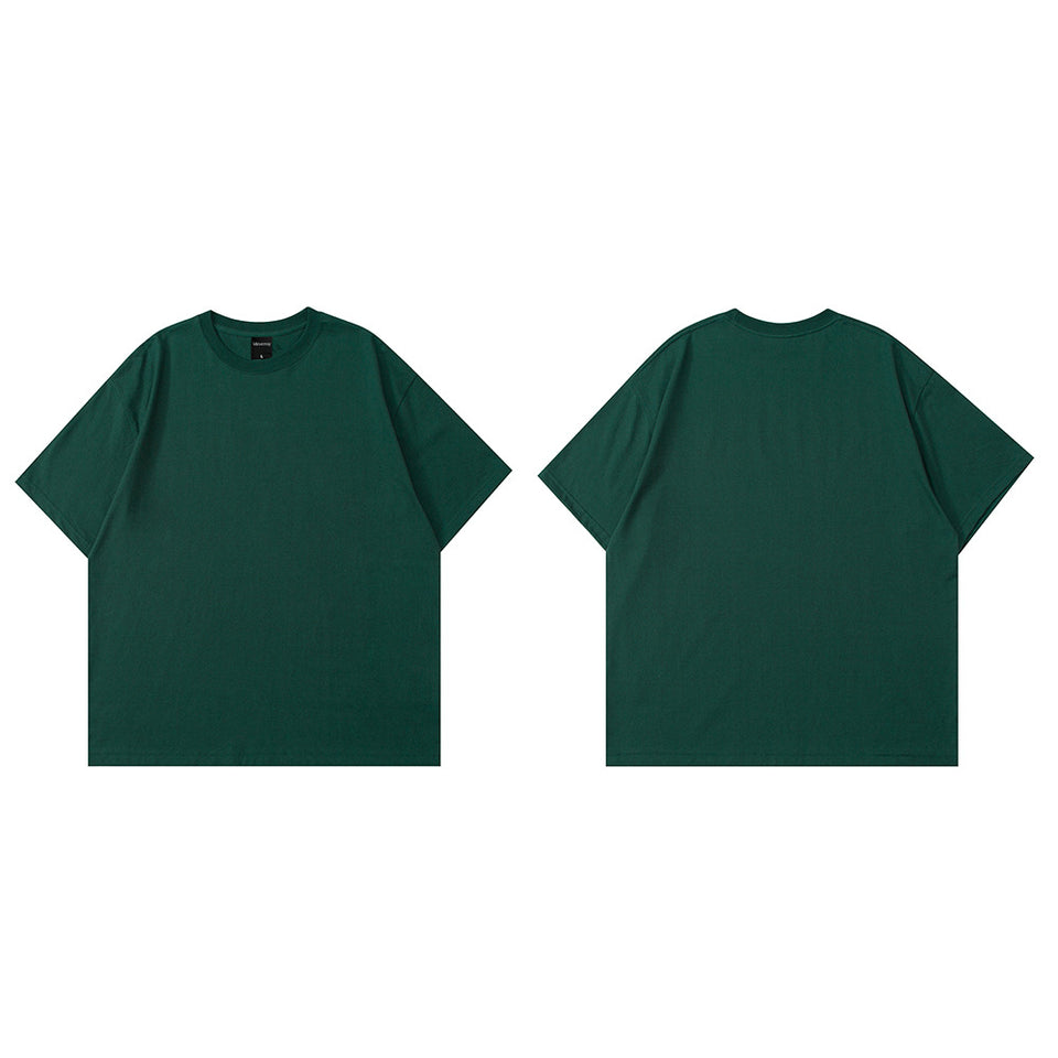 Oversize t-shirt i bomull – enfärgad basic