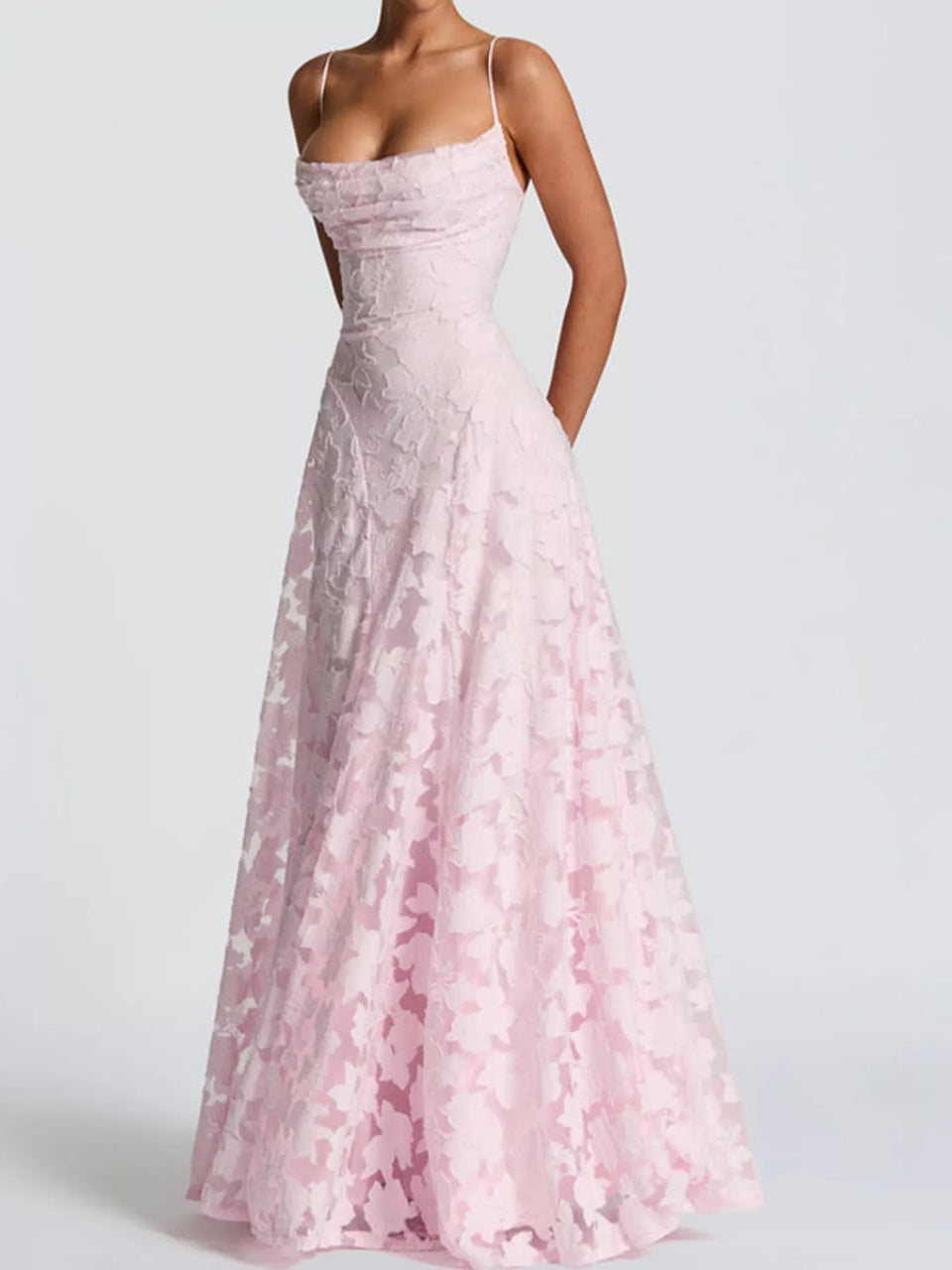 Backless Lace Maxi Dress