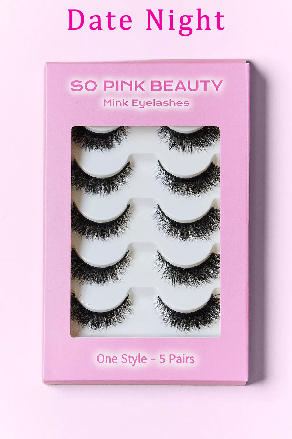 SO PINK BEAUTY Mink Eyelashes – 5 Pairs