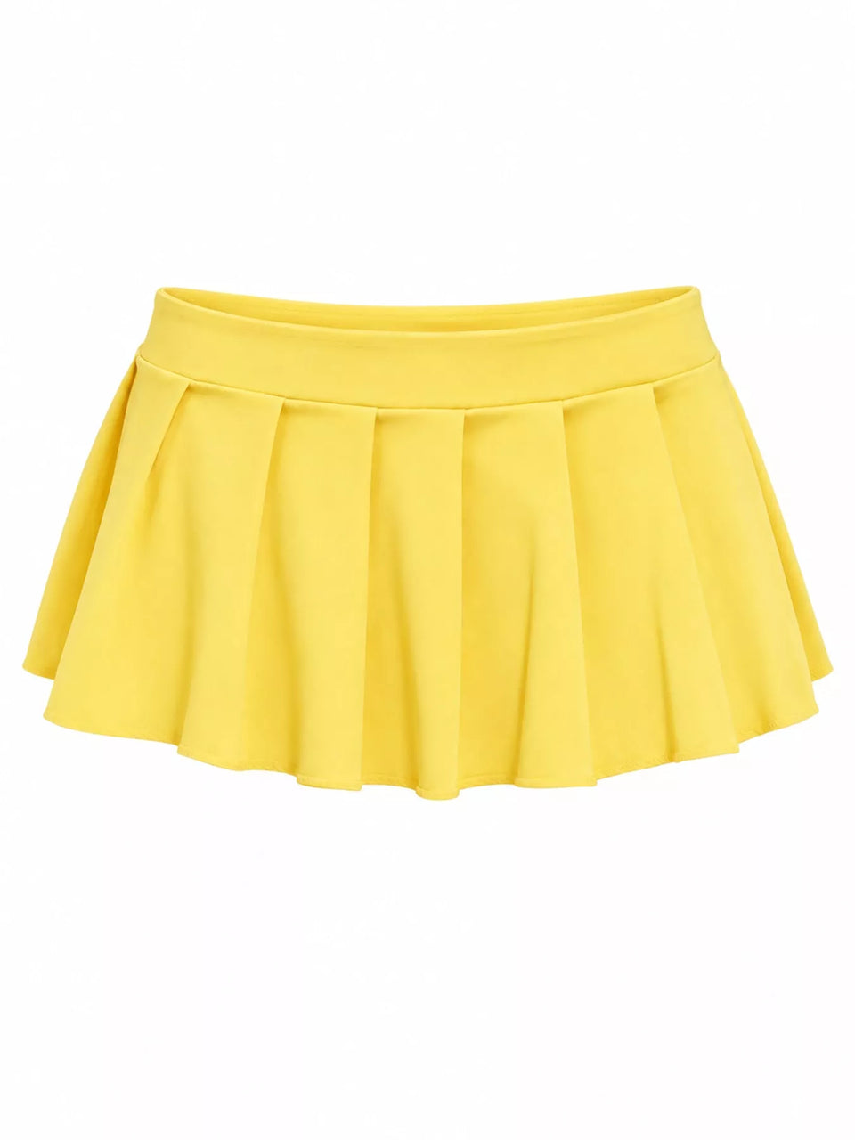 Low Waist Pleated Micro Mini Skirt