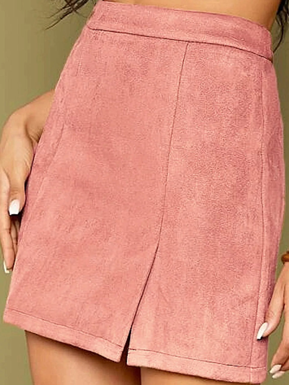 High-Waisted Slit Skirt