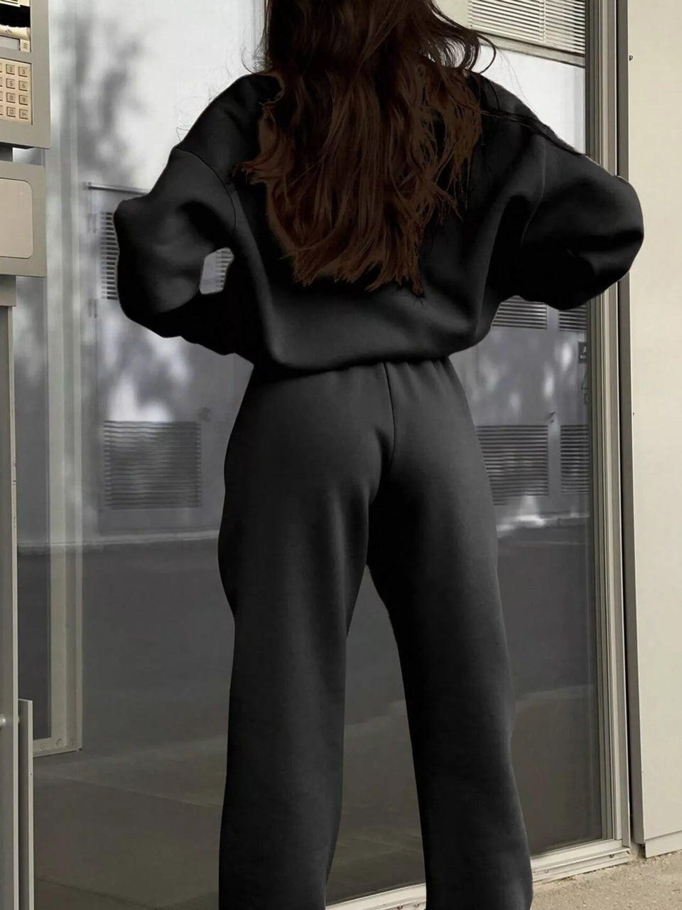 Half-Zip Sweatshirt and Joggers Set