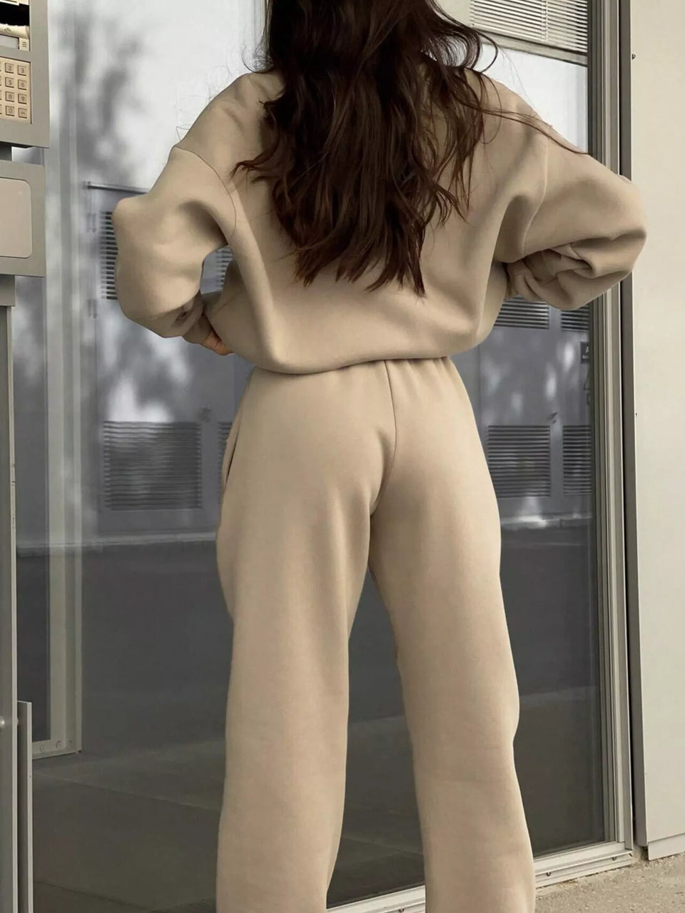 Half-Zip Sweatshirt and Joggers Set
