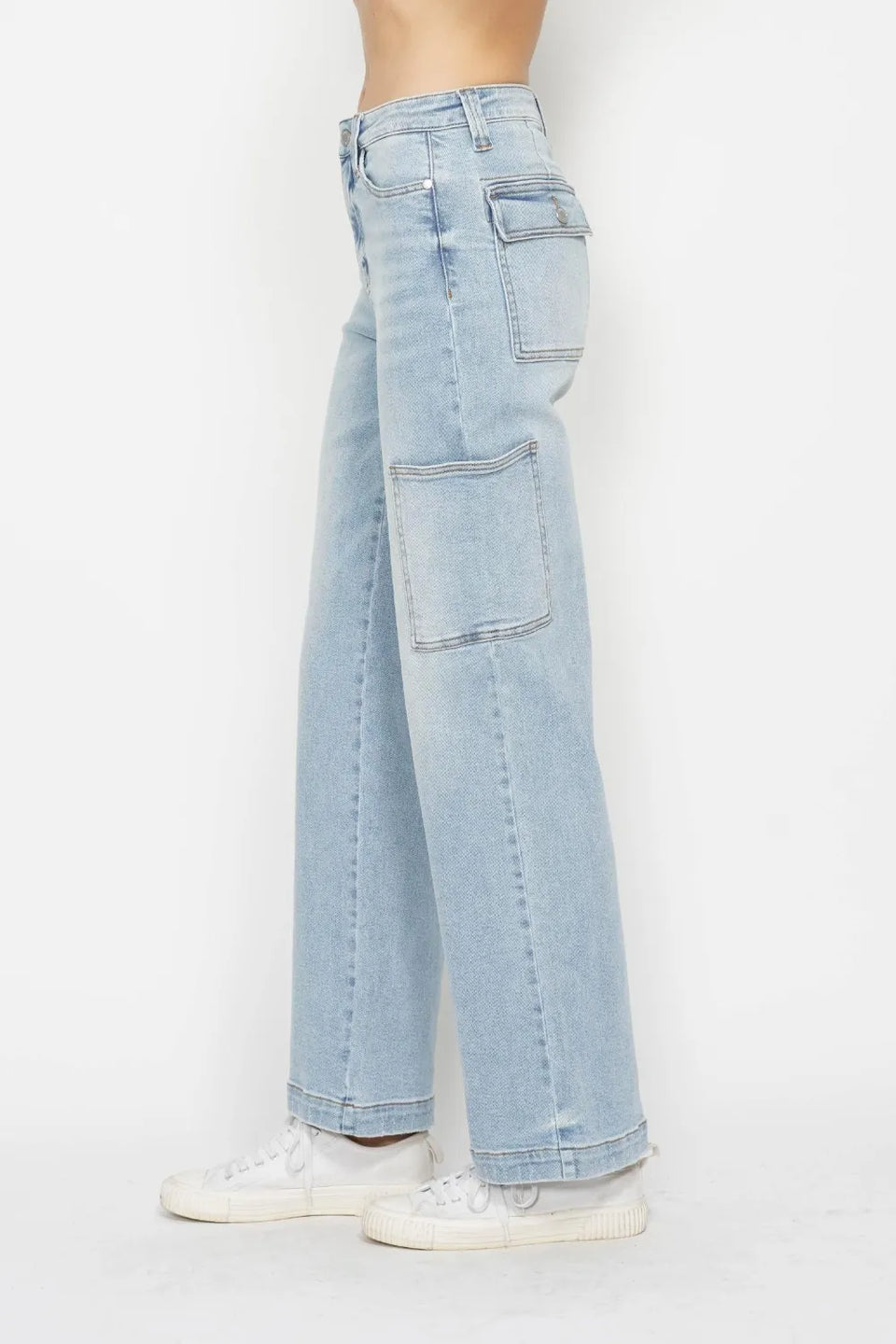 Judy Blue High Waist Straight Cargo Jeans