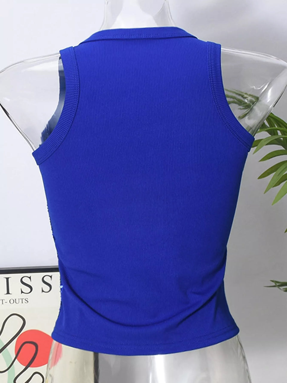 Sequin Round Neck Tank