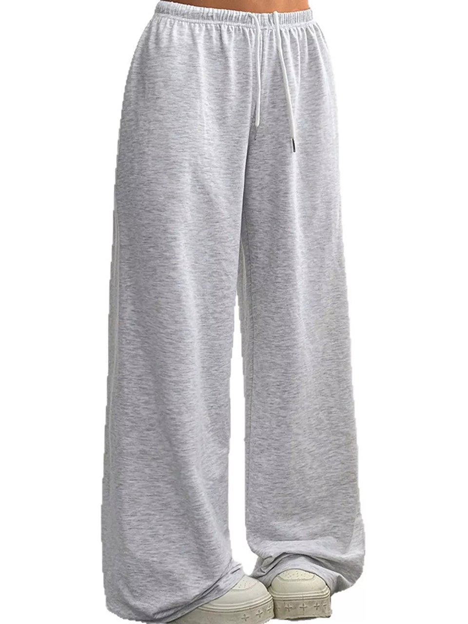Wide-Leg Drawstring Pants