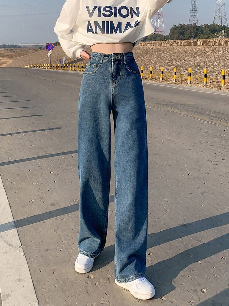 Vida baggy jeans med hög midja