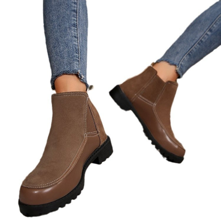 Boots med plattå – korta kängor med snörning