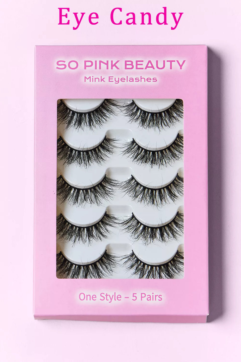 SO PINK BEAUTY Mink Eyelashes – 5 Pairs