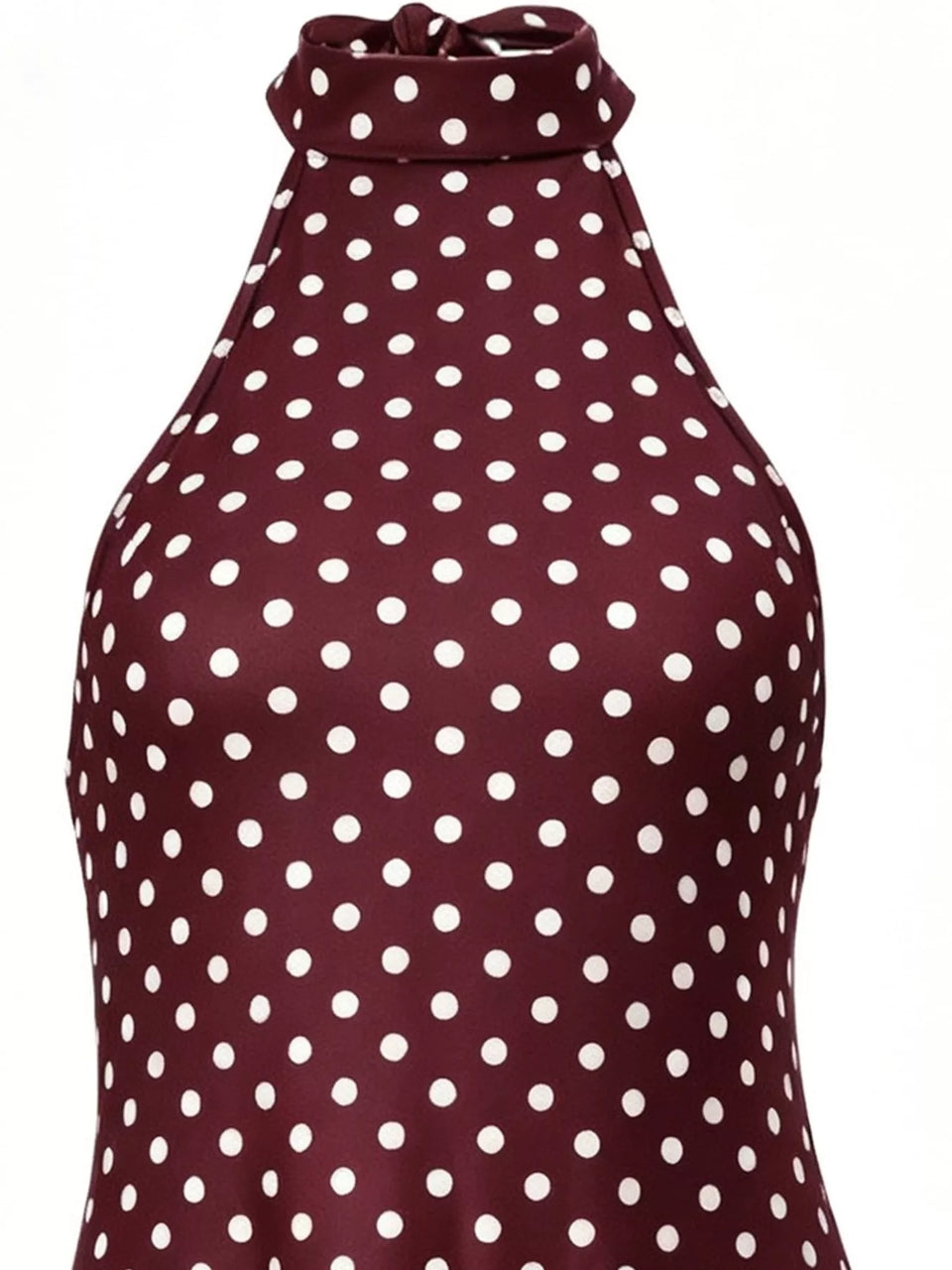 Vintage Polka Dot Halter Neck Mini Dress