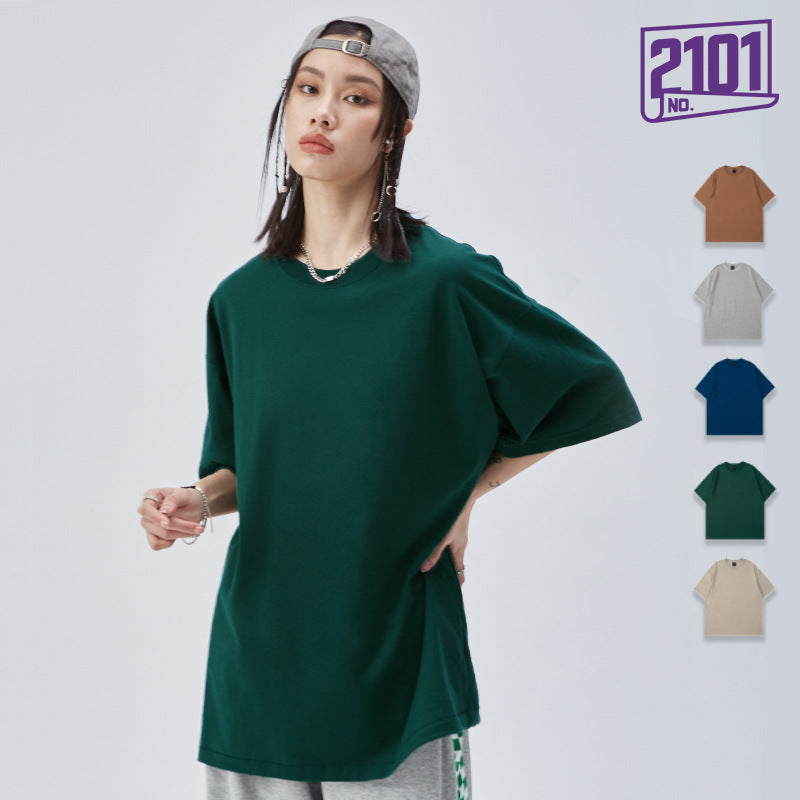 Oversize t-shirt i bomull – enfärgad basic