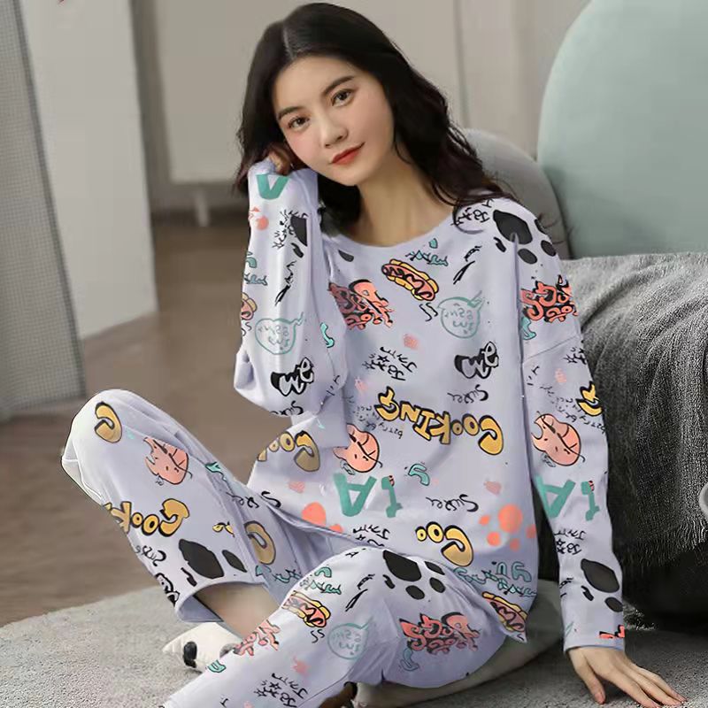 Pyjamasset med tecknat tryck – 2 delar