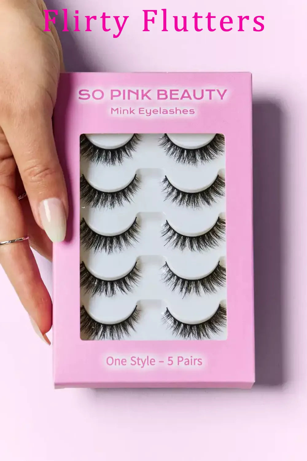 SO PINK BEAUTY Mink Eyelashes – 5 Pairs