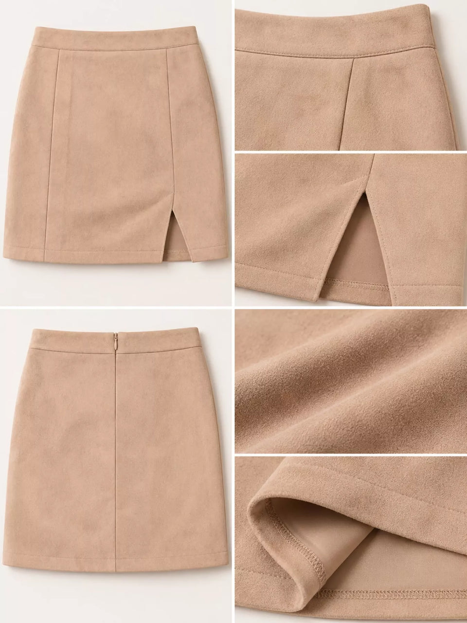 High-Waisted Slit Skirt