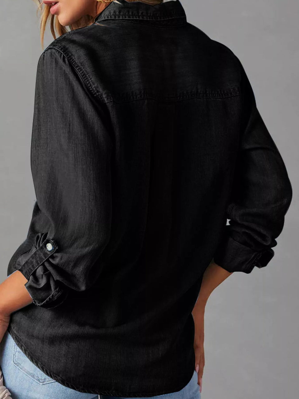 Classic Button-Down Denim Shirt