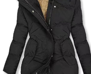 Fodrad parkas med huva