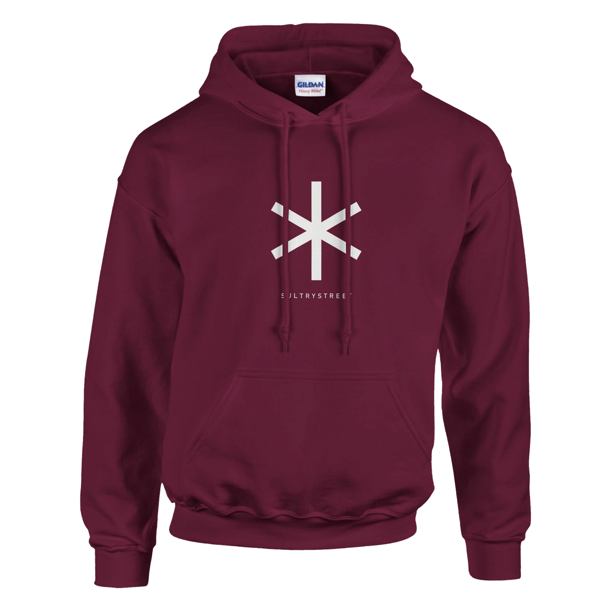 SultryStreet Asterisk Hoodie – vinröd