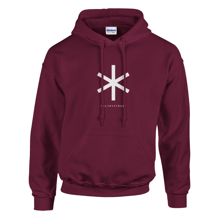 SultryStreet Asterisk Hoodie – vinröd